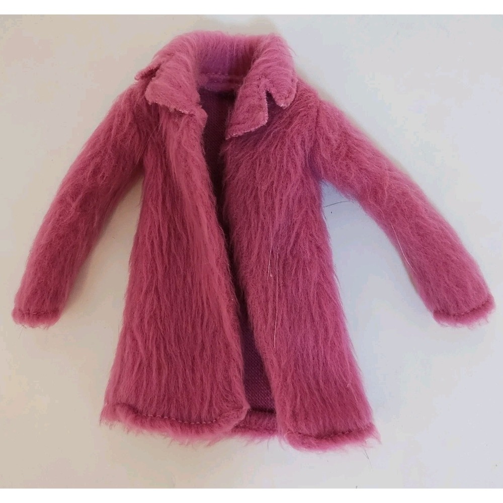 Vintage Barbie Pink Faux Fur‎ Coat Mattel Clothing Accessories
